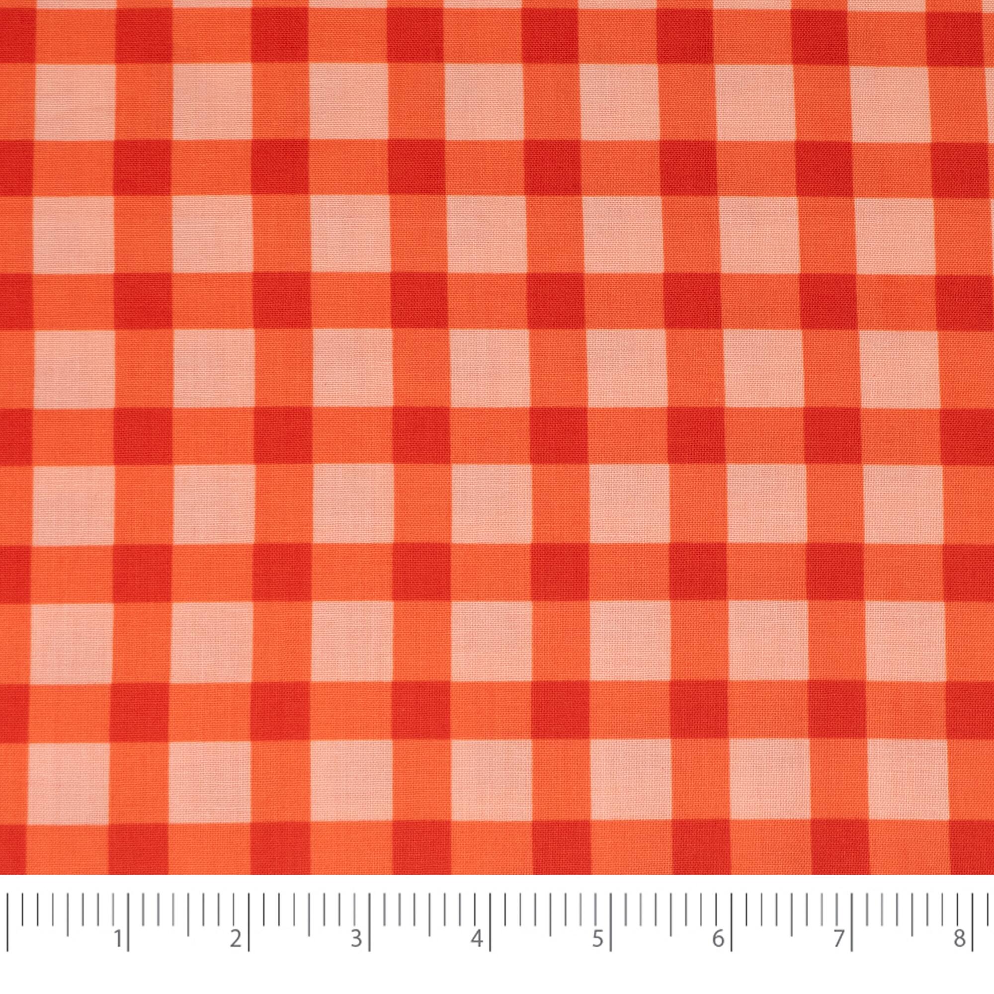 SINGER Christmas Holiday Red And Pink Buffalo Check Cotton Fabric